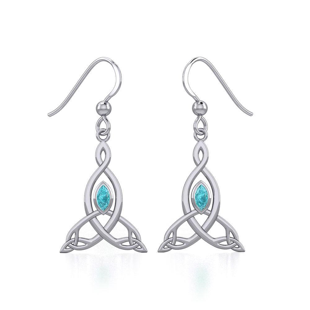 Celtic Motherhood triquetra or Trinity KnotSilver Earrings TER1950