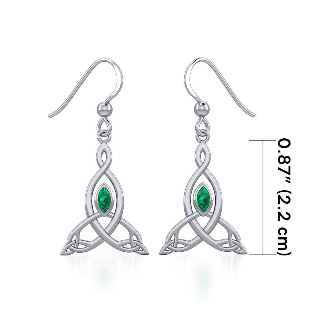 Celtic Motherhood triquetra or Trinity KnotSilver Earrings TER1950