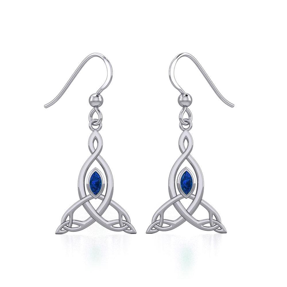 Celtic Motherhood triquetra or Trinity KnotSilver Earrings TER1950