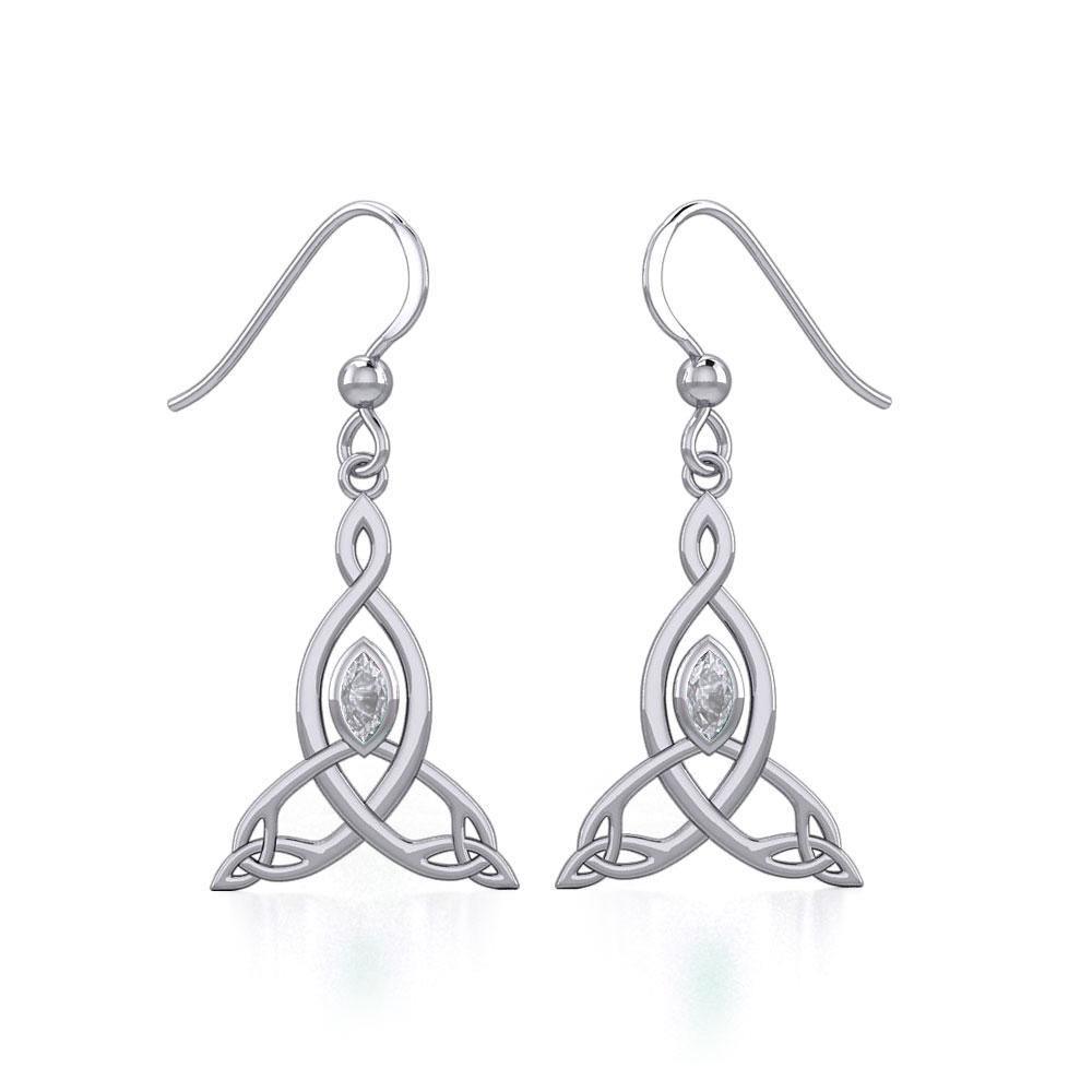 Celtic Motherhood triquetra or Trinity KnotSilver Earrings TER1950