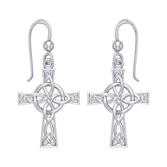 The Celtic Four Point Knot Cross Earrings TER1958