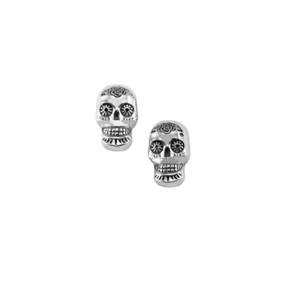 Sugar Skull Sterling Silver Post Earring TER1991