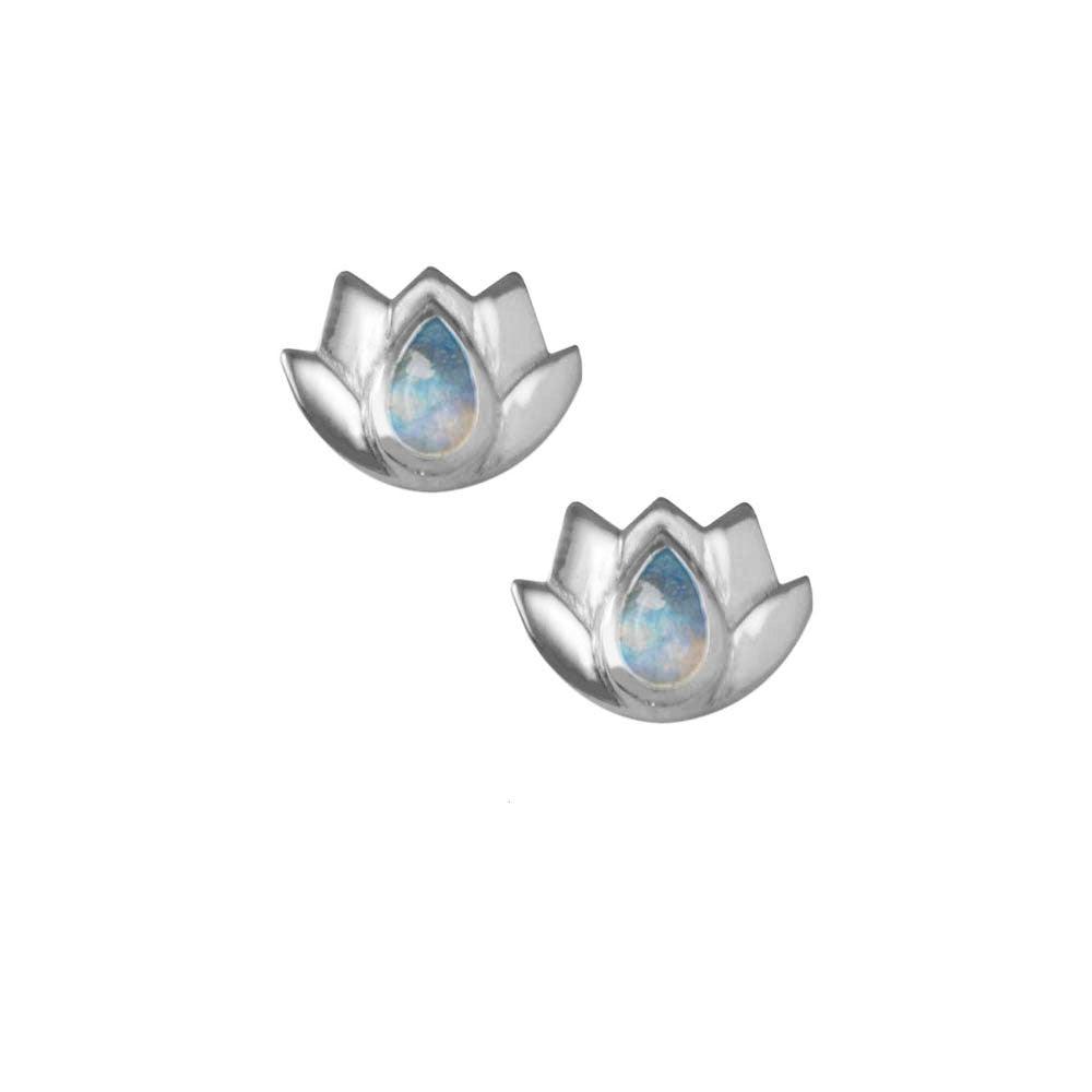 Lotus Flower Sterling Silver Post Earring TER1992