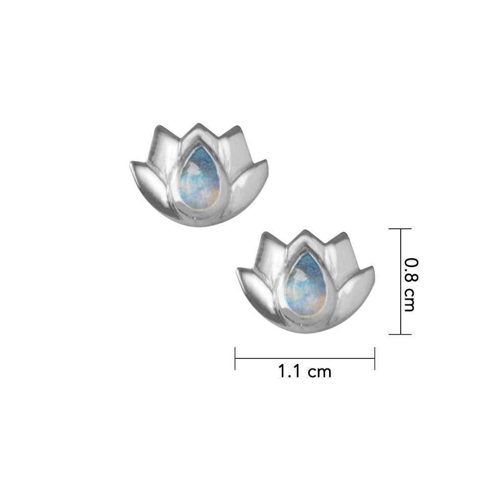 Lotus Flower Sterling Silver Post Earring TER1992