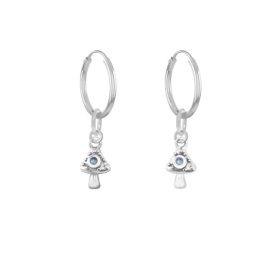 Mushroom Sterling Silver Hook Earring TER1998