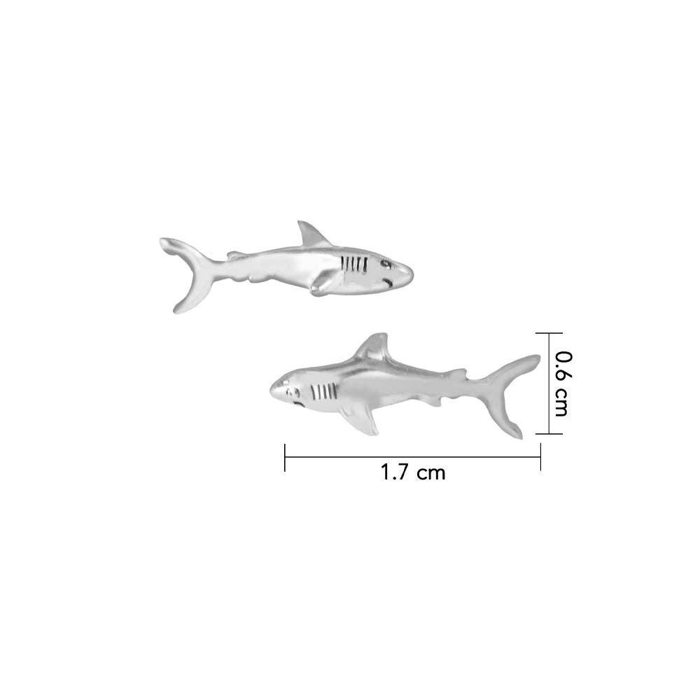 Shark Sterling Silver Post Earring TER2009