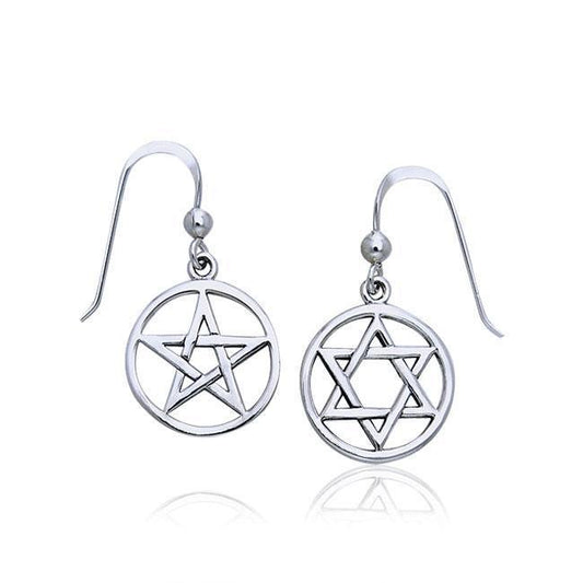 Pentacle Star Of David Earrings TER201