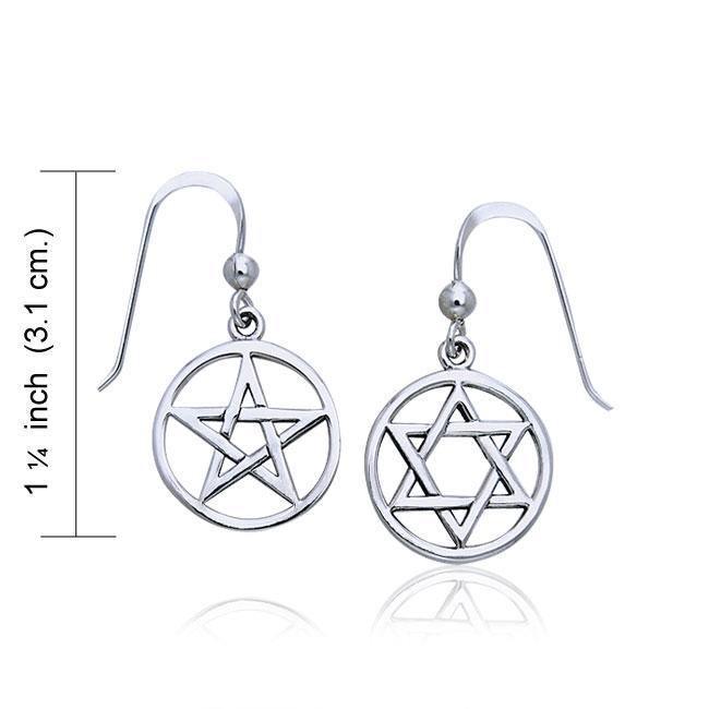 Pentacle Star Of David Earrings TER201
