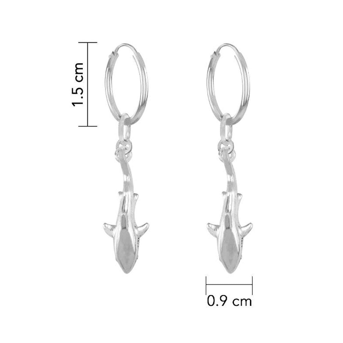 Shark Sterling Silver Hook Earring TER2018