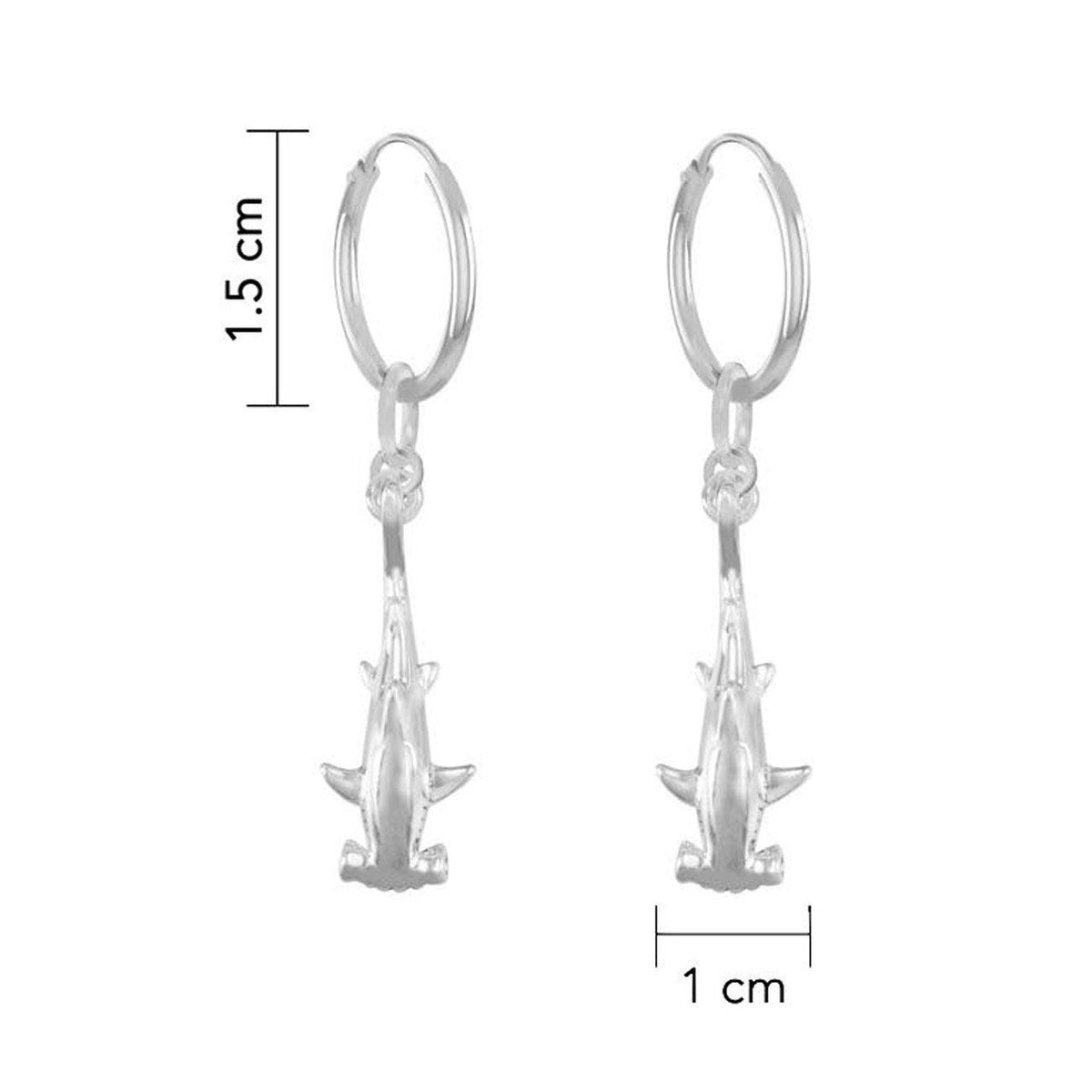Hammerhead Sterling Silver Hook Earring TER2019