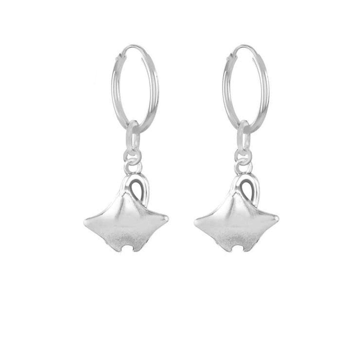 Manta Ray Sterling Silver Hook Earring TER2020