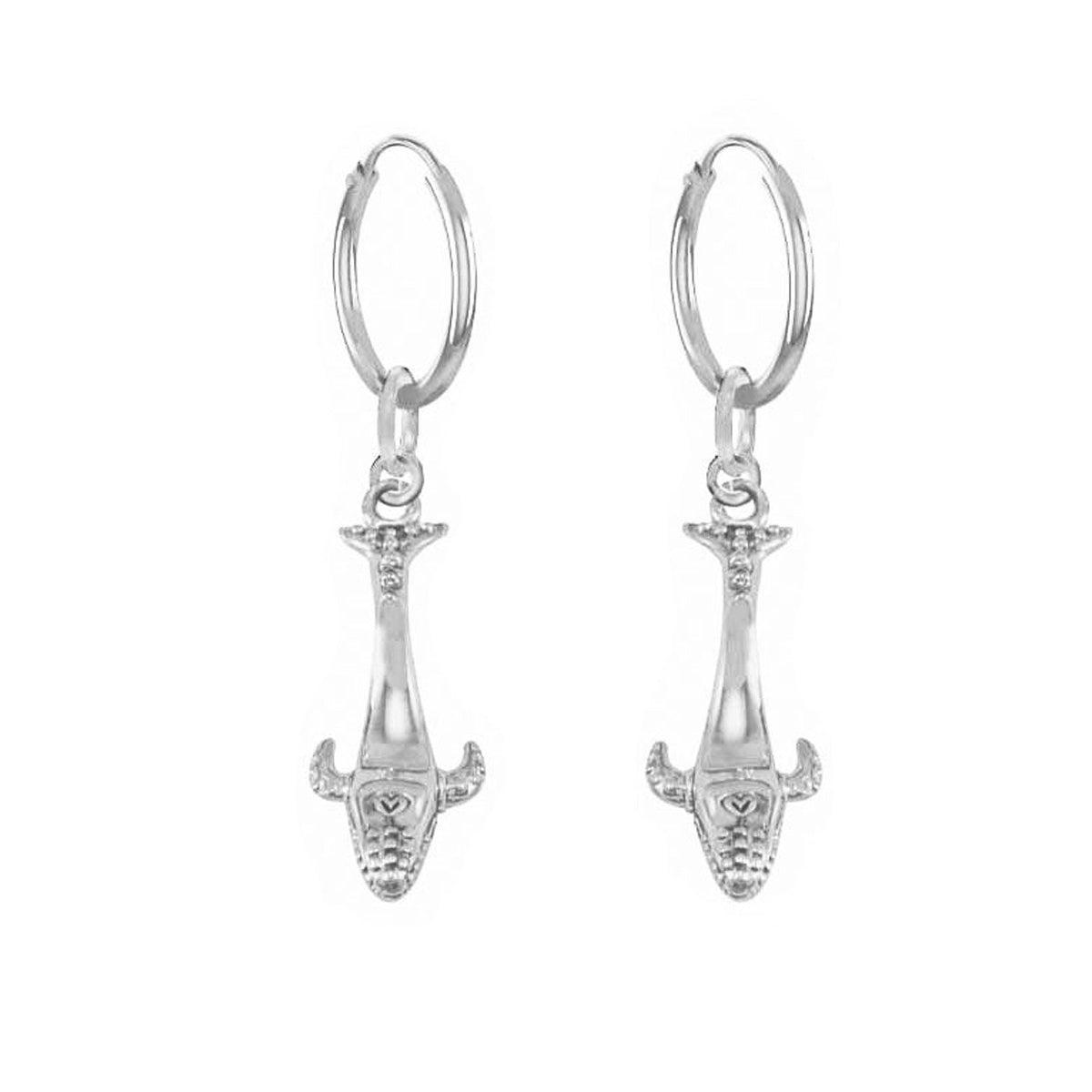 Whale Sterling Silver Hook Earring TER2022
