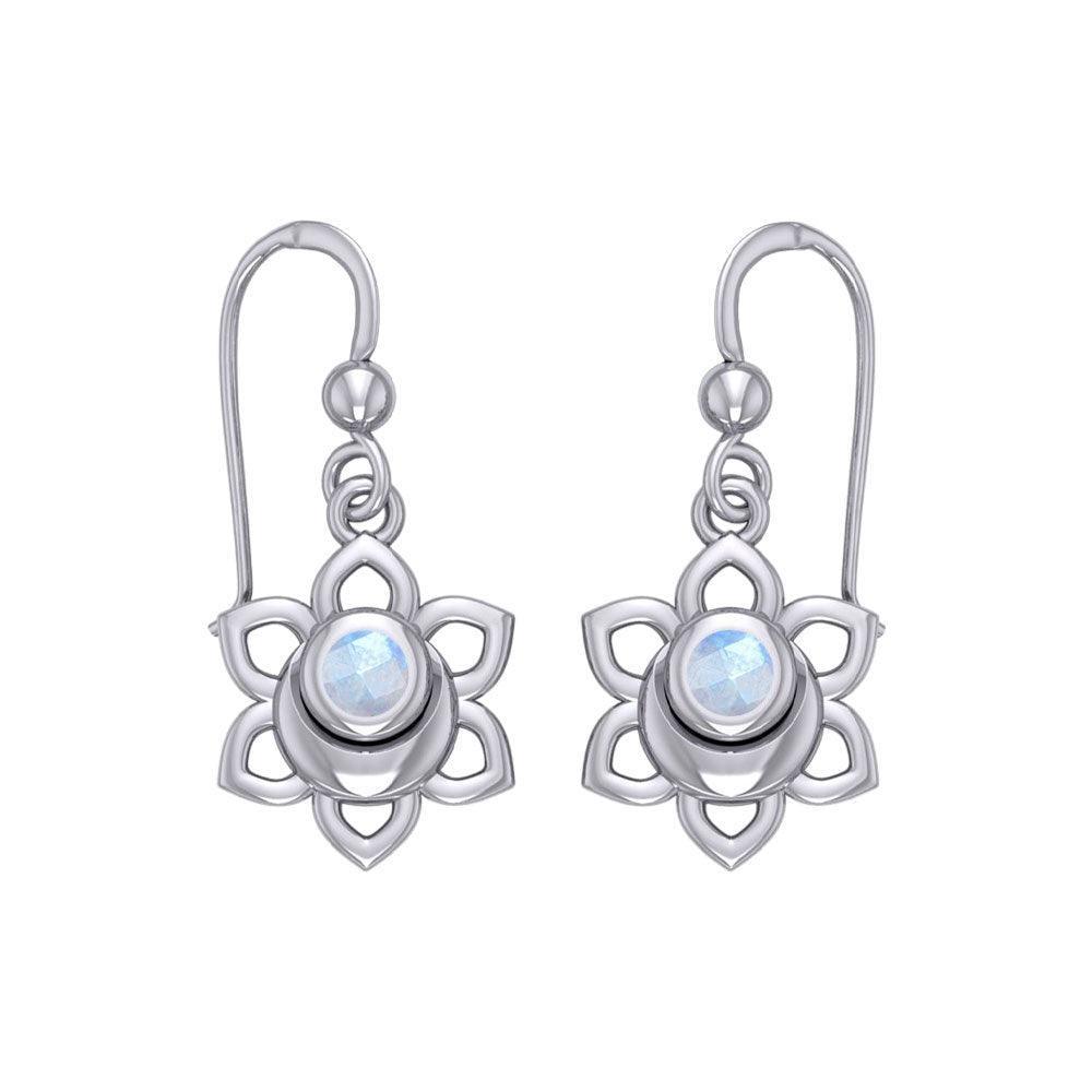 Svadhisthana Sacral Chakra Sterling Silver Earrings with Gemstone TER2037