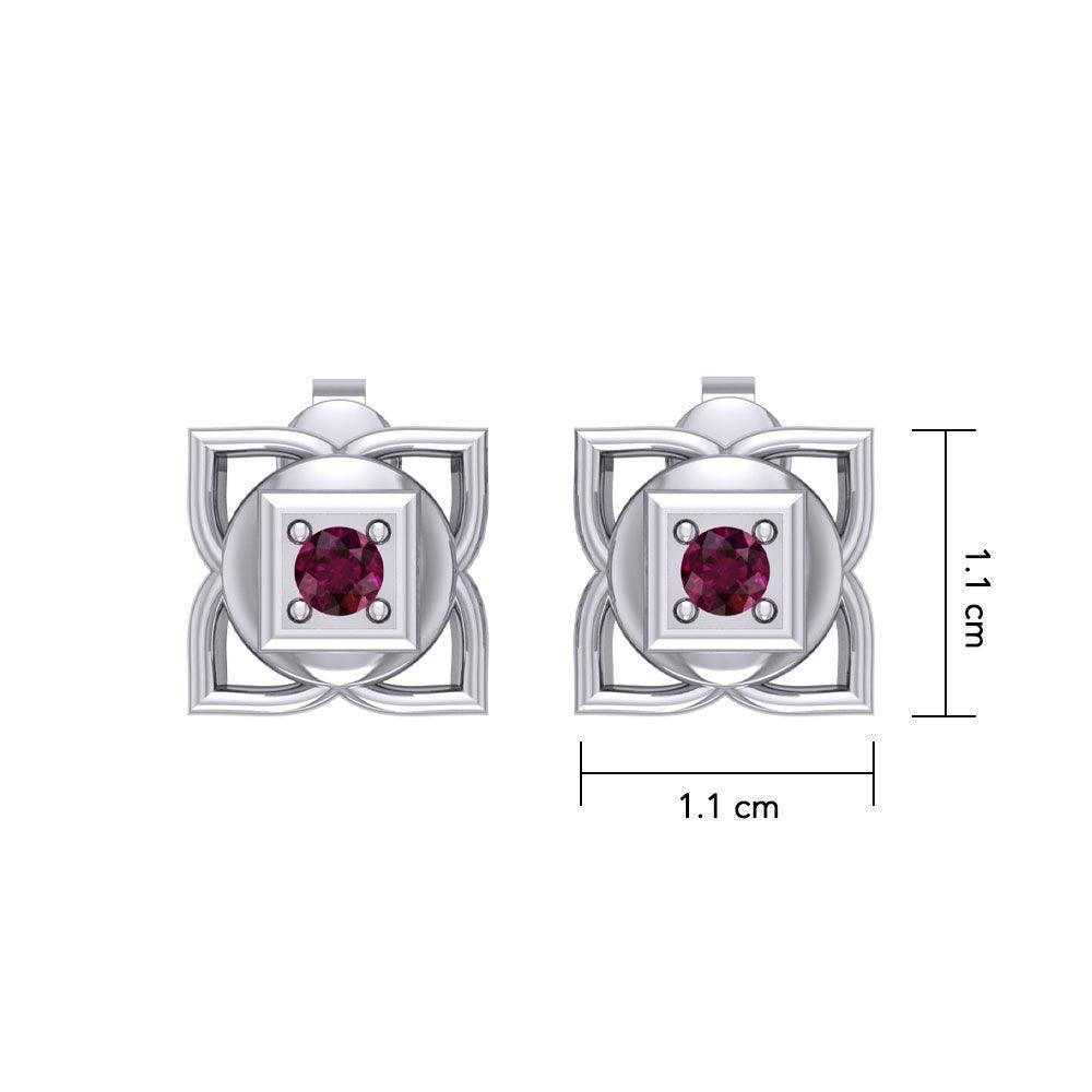 Muladhara Root Chakra Sterling Silver Post Earrings TER2040