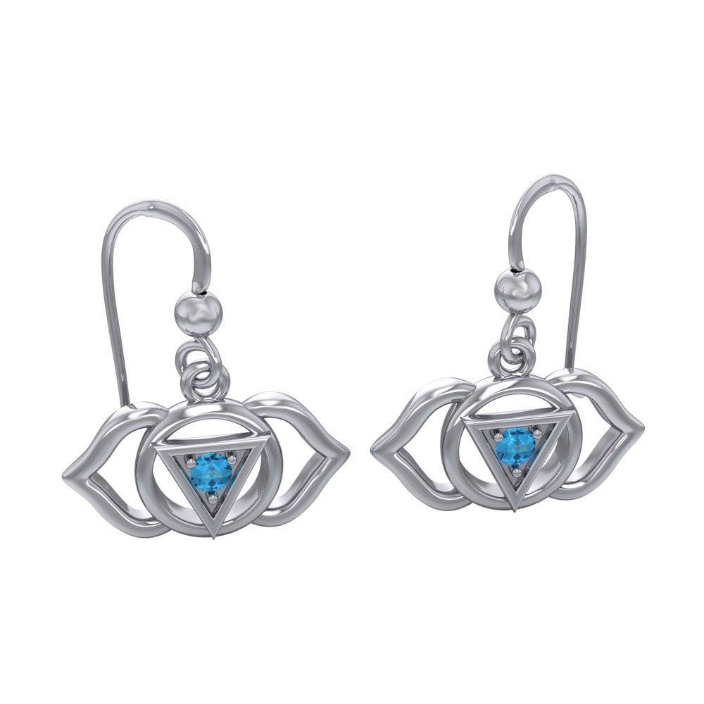 Ajna Third Eye Chakra Sterling Silver Earrings TER2041