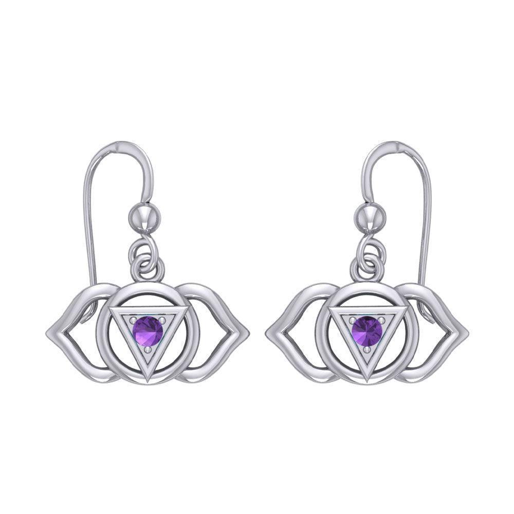 Ajna Third Eye Chakra Sterling Silver Earrings TER2041