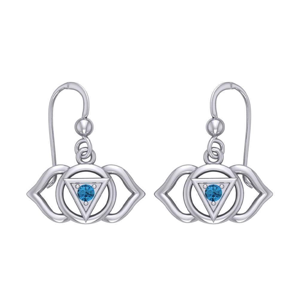 Ajna Third Eye Chakra Sterling Silver Earrings TER2041