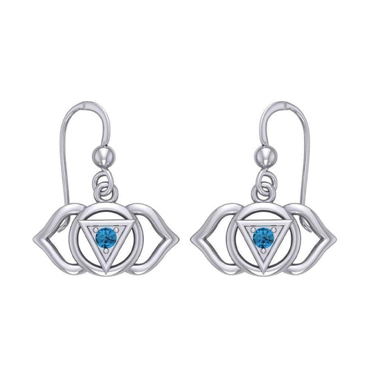 Ajna Third Eye Chakra Sterling Silver Earrings TER2041