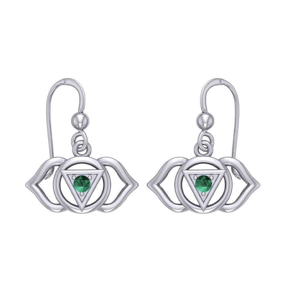 Ajna Third Eye Chakra Sterling Silver Earrings TER2041