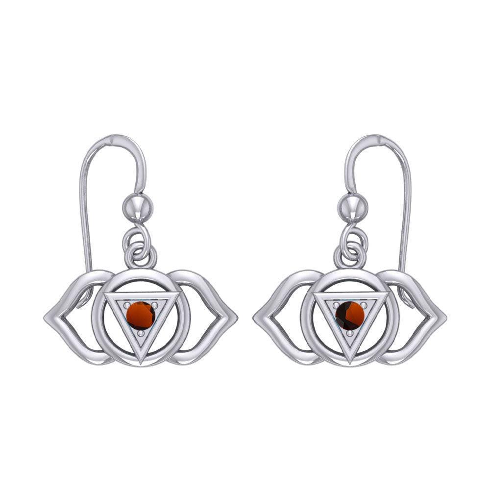 Ajna Third Eye Chakra Sterling Silver Earrings TER2041