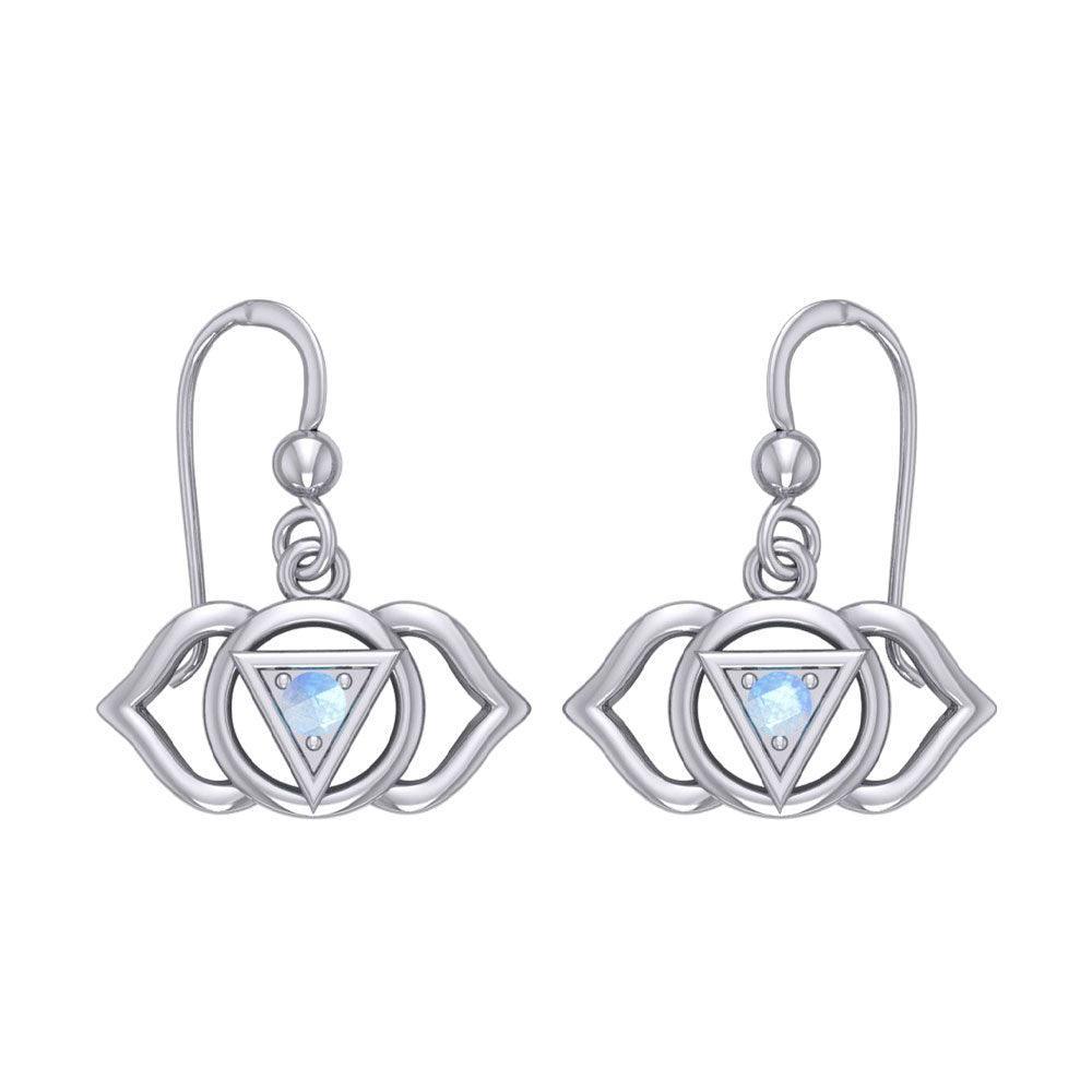 Ajna Third Eye Chakra Sterling Silver Earrings TER2041