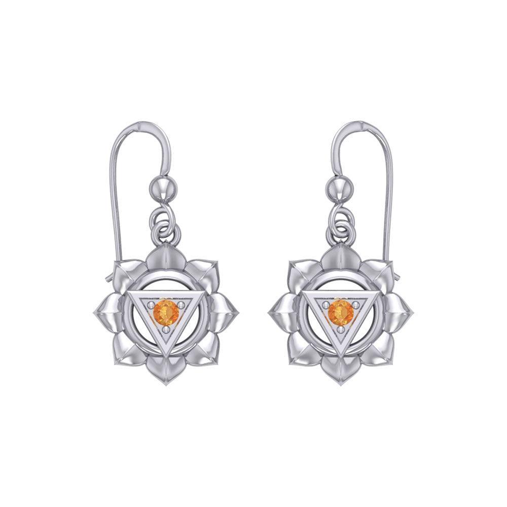 Manipura Solar Plexus Chakra Sterling Silver Earrings TER2044
