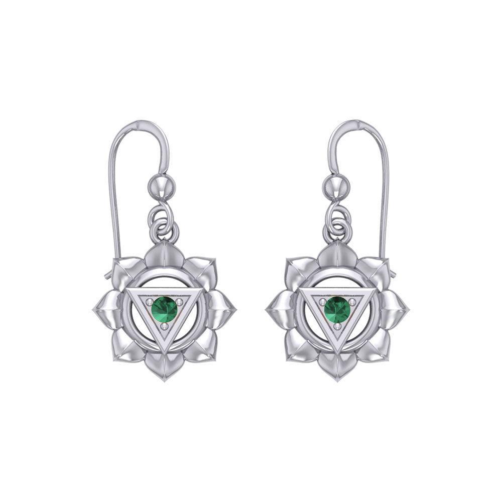 Manipura Solar Plexus Chakra Sterling Silver Earrings TER2044