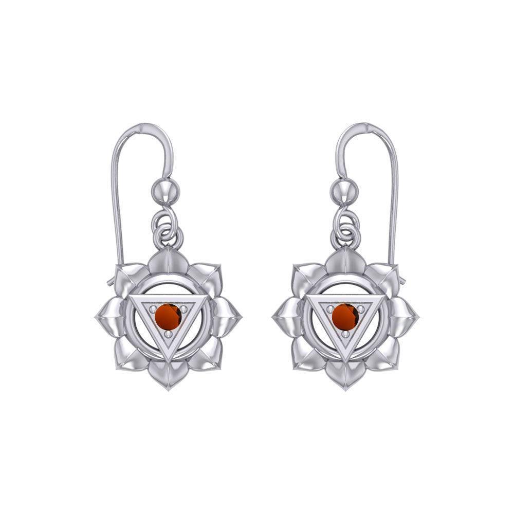 Manipura Solar Plexus Chakra Sterling Silver Earrings TER2044