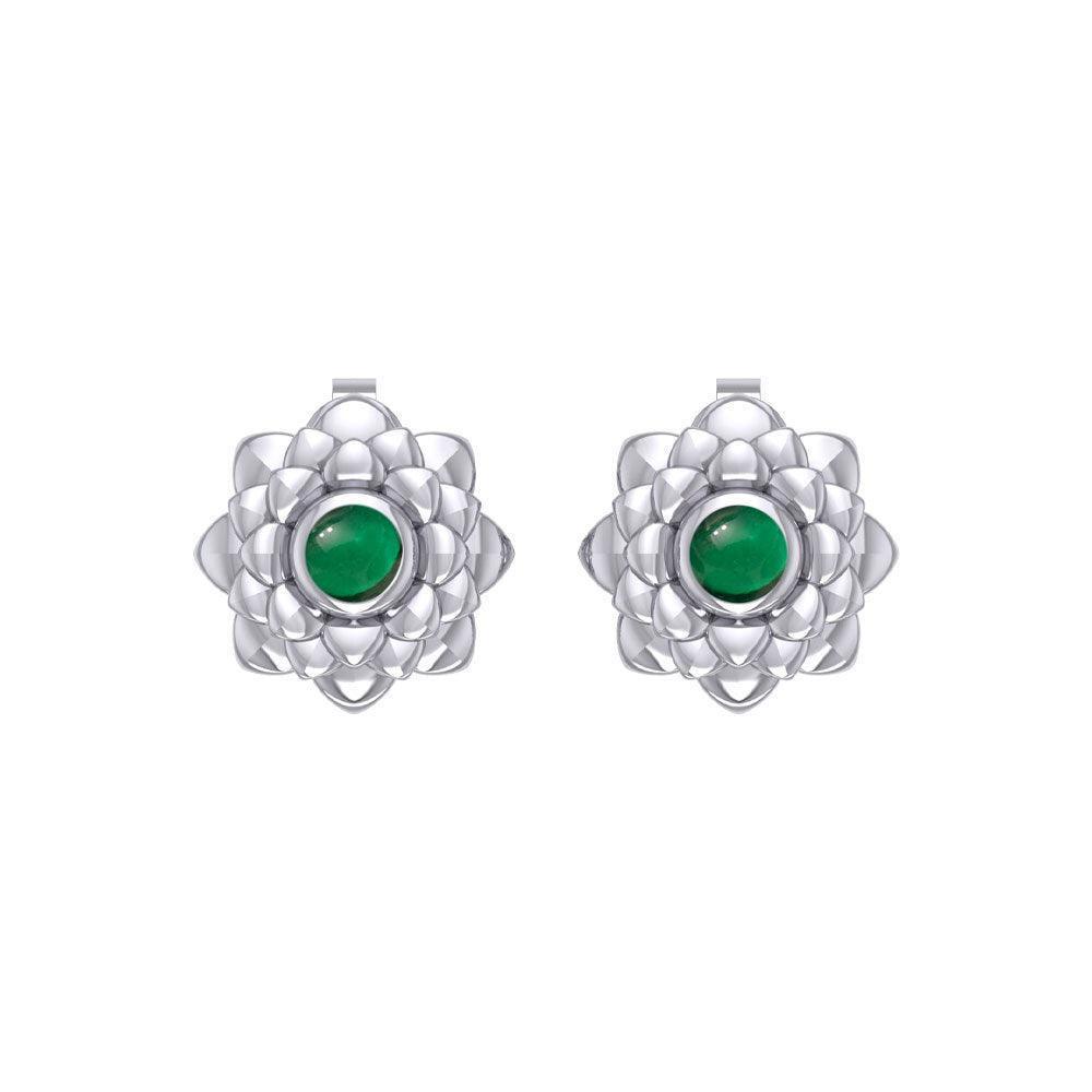 Sahasrara Crown Chakra Sterling Silver Post Earrings TER2046