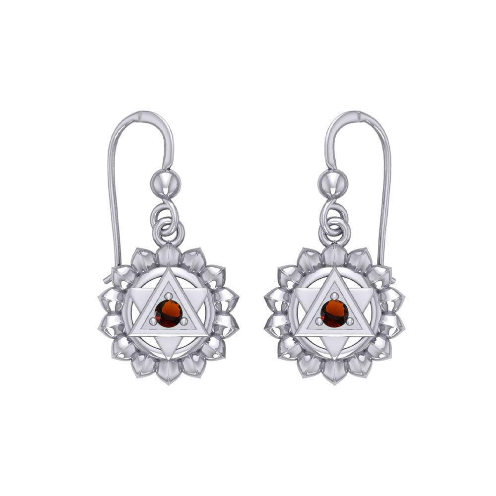 Anahata Heart Chakra Sterling Silver Earrings TER2047