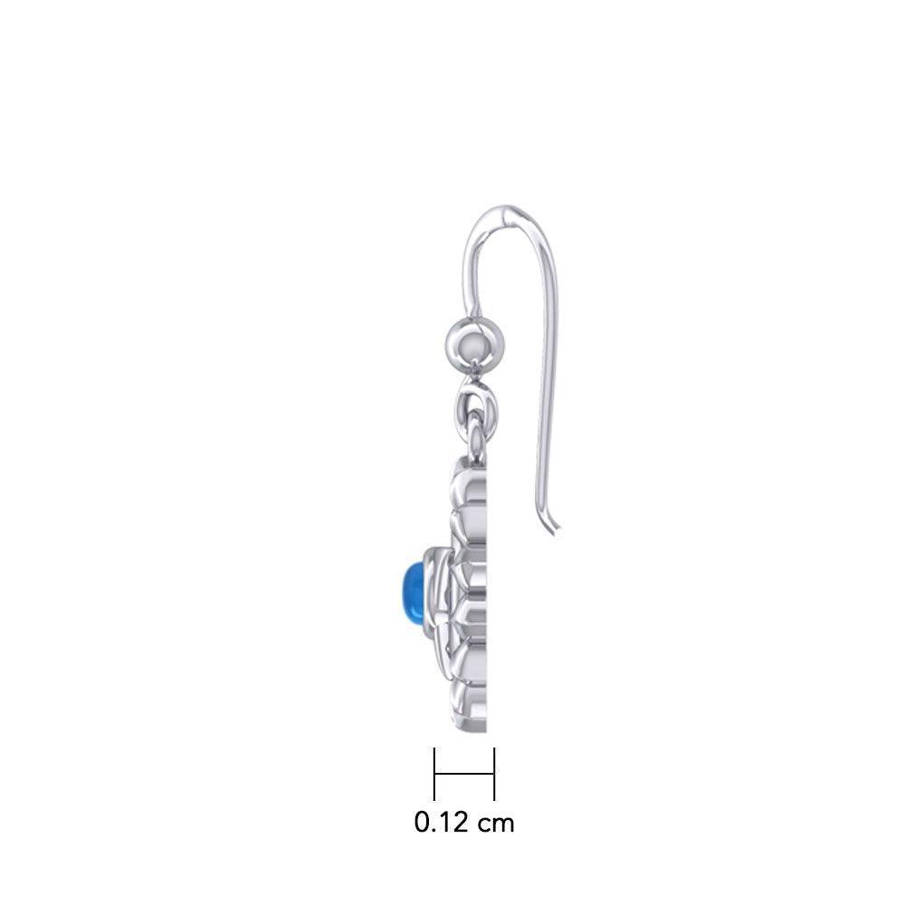 Vishuddha Throat Chakra Sterling Silver Earrings TER2049