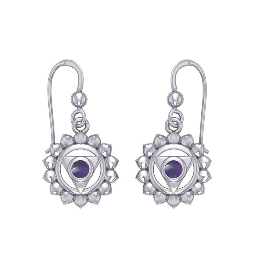 Vishuddha Throat Chakra Sterling Silver Earrings TER2049