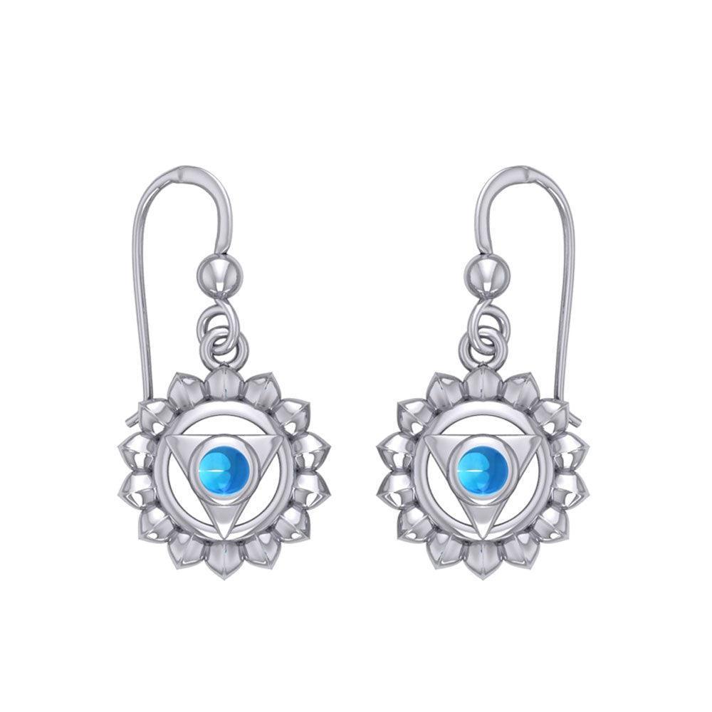 Vishuddha Throat Chakra Sterling Silver Earrings TER2049