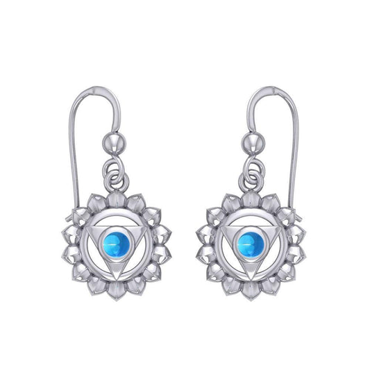 Vishuddha Throat Chakra Sterling Silver Earrings TER2049