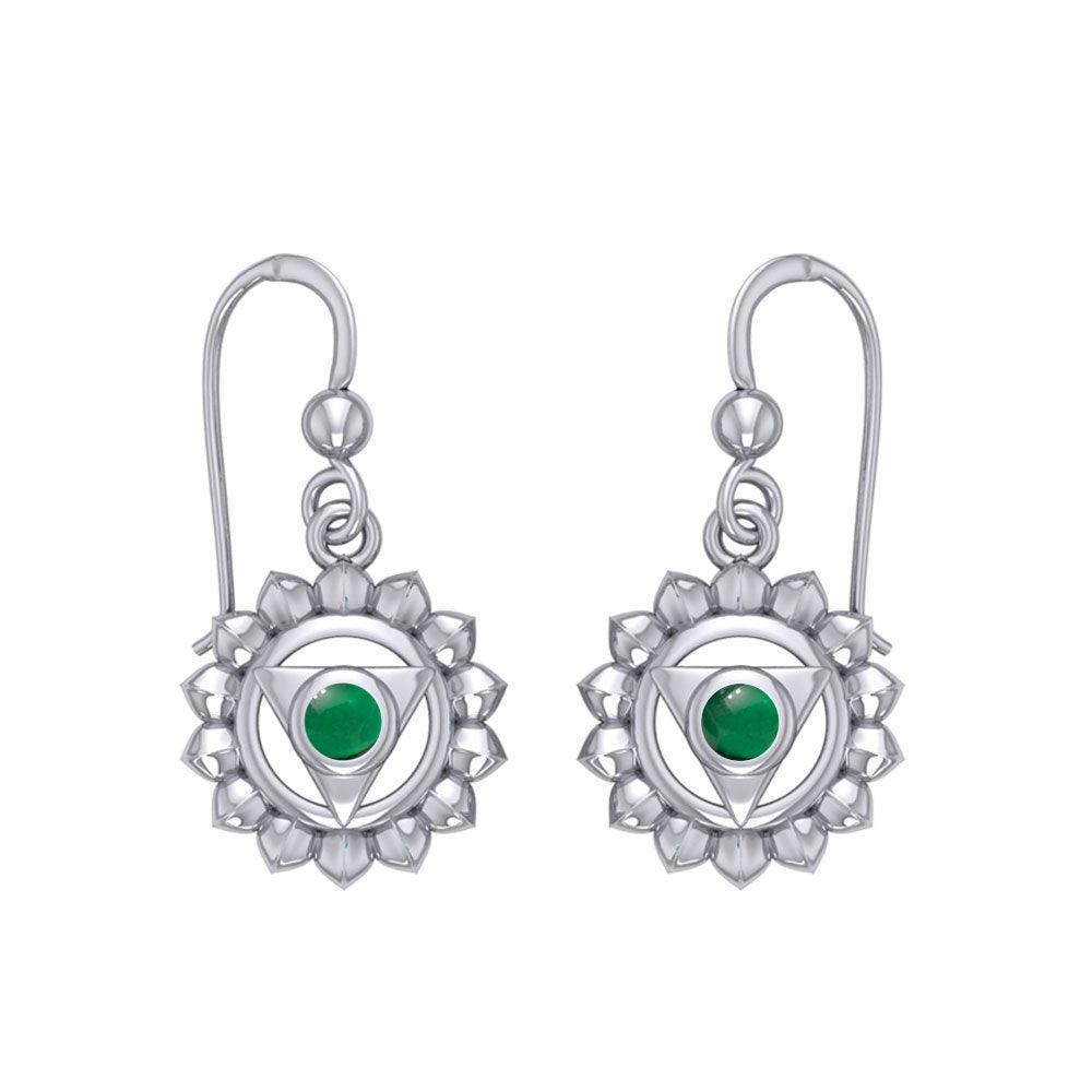 Vishuddha Throat Chakra Sterling Silver Earrings TER2049