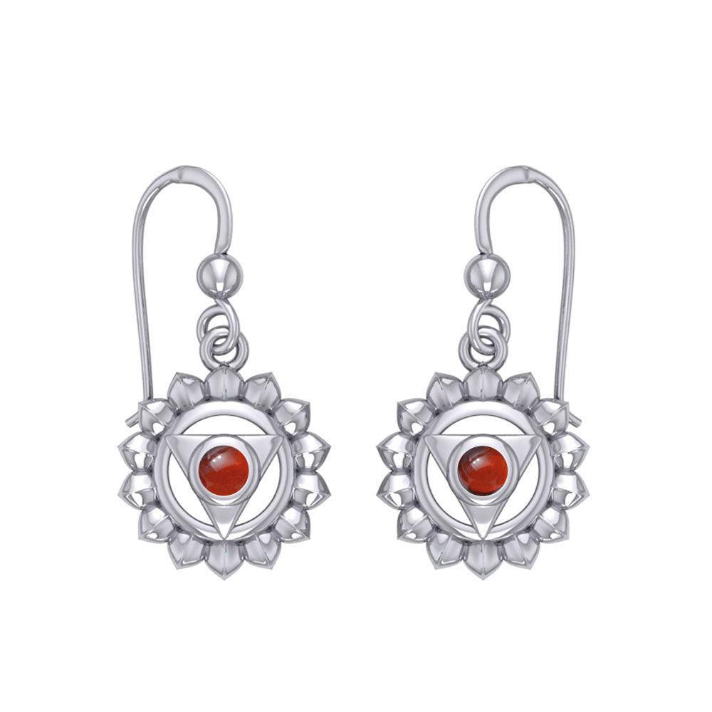 Vishuddha Throat Chakra Sterling Silver Earrings TER2049