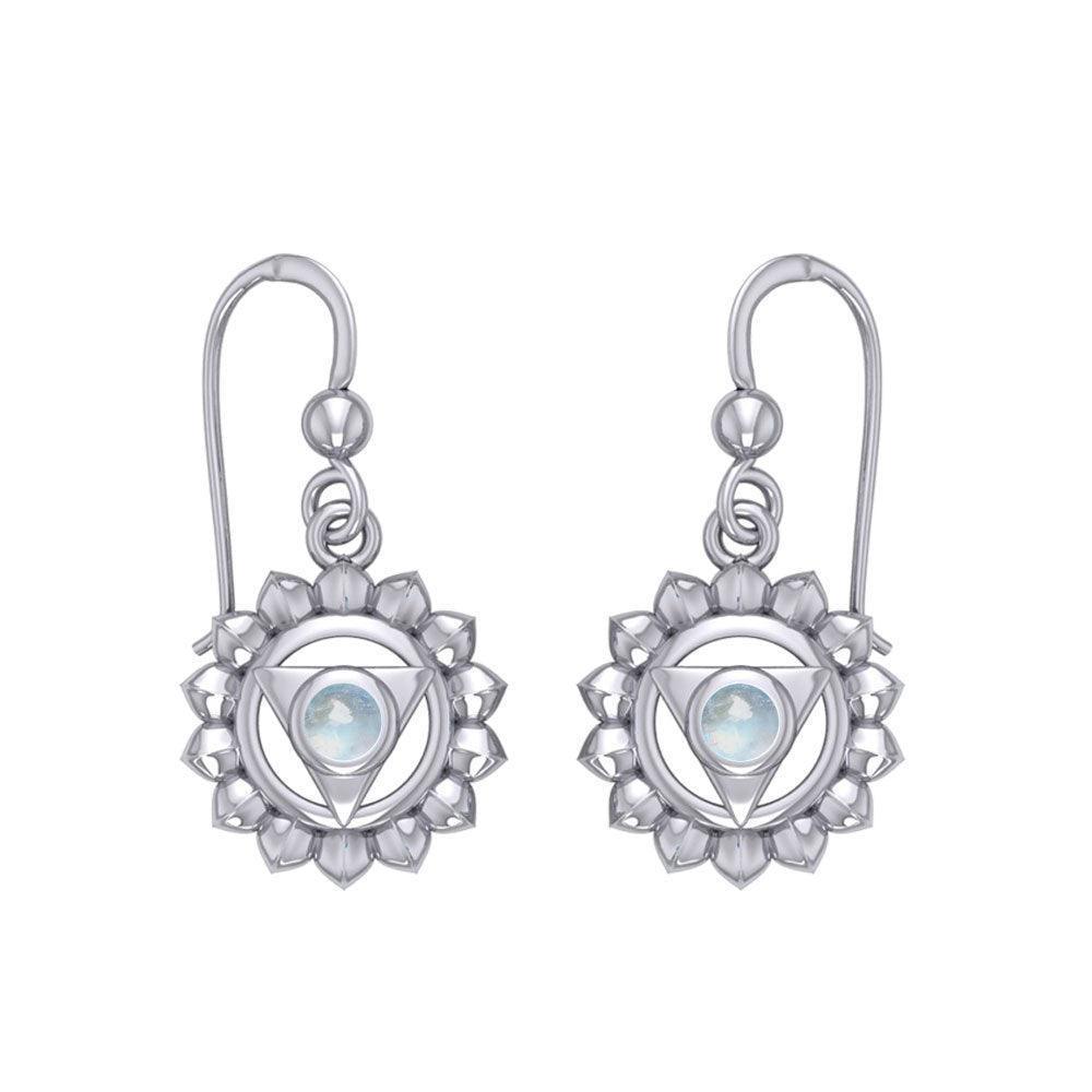 Vishuddha Throat Chakra Sterling Silver Earrings TER2049