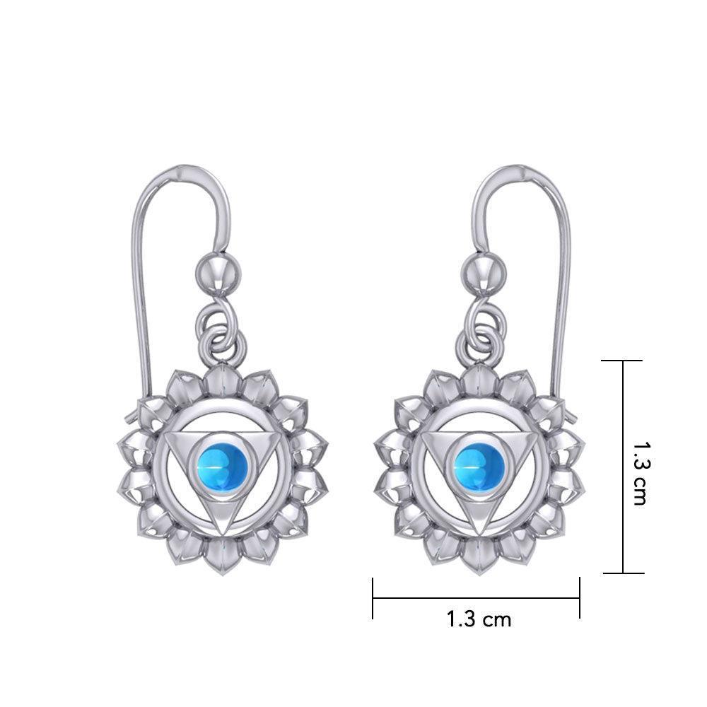 Vishuddha Throat Chakra Sterling Silver Earrings TER2049
