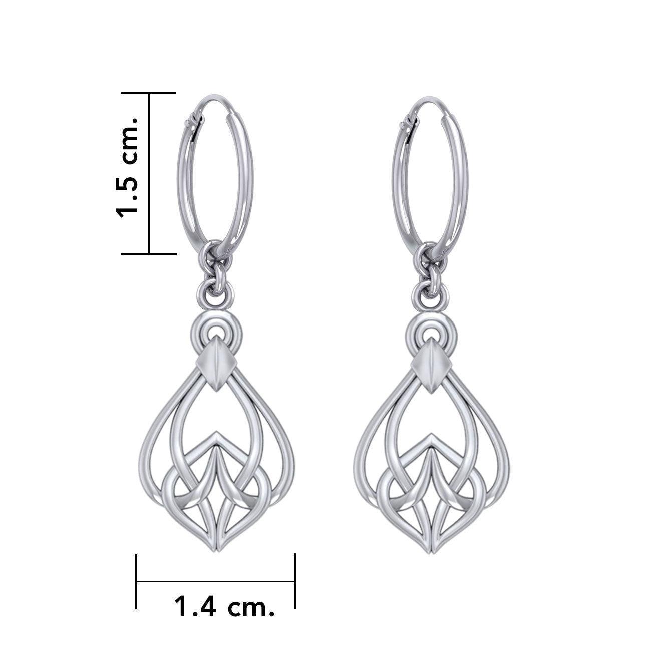 Celtic Knotwork Silver Hoop Earrings TER2054