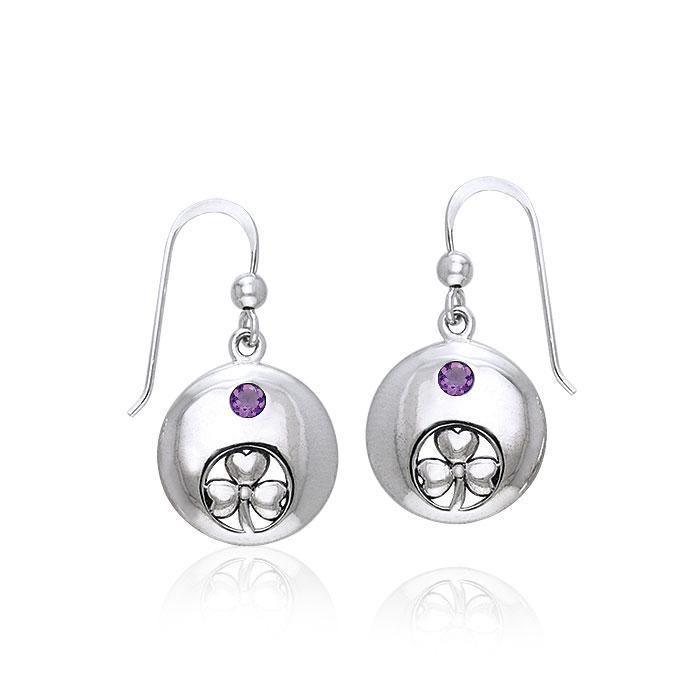 Celtic Shamrock Silver Earrings TER216
