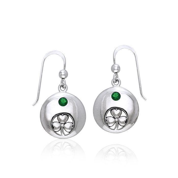Celtic Shamrock Silver Earrings TER216