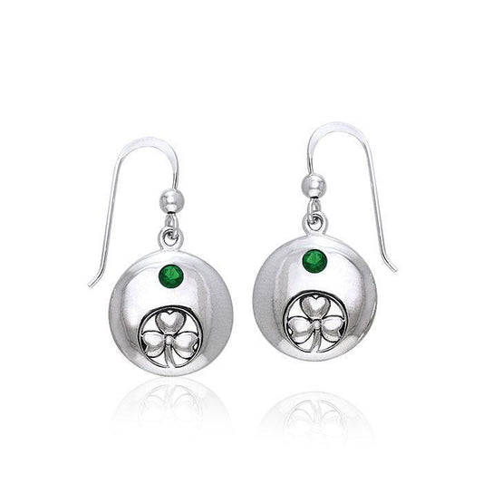 Celtic Shamrock Silver Earrings TER216