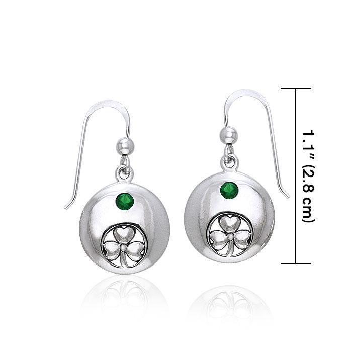 Celtic Shamrock Silver Earrings TER216