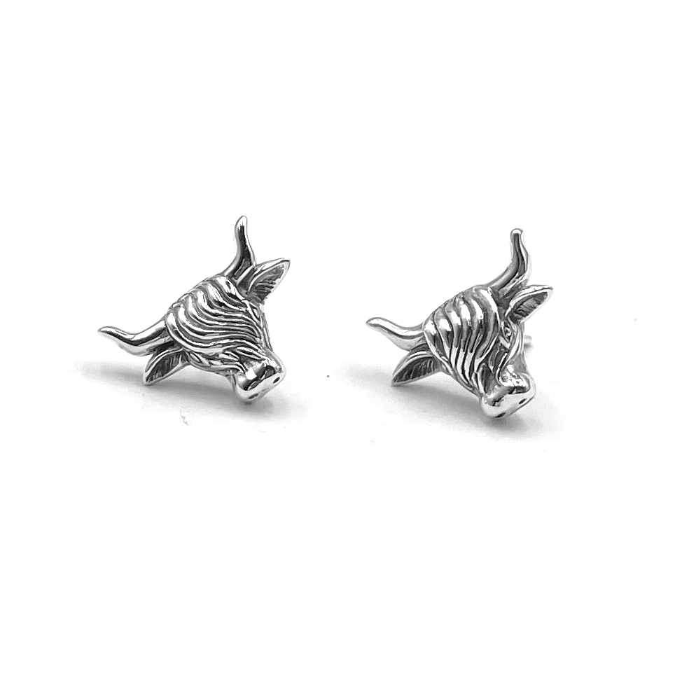 The Highland Cow Silver Post Earrings TER2175