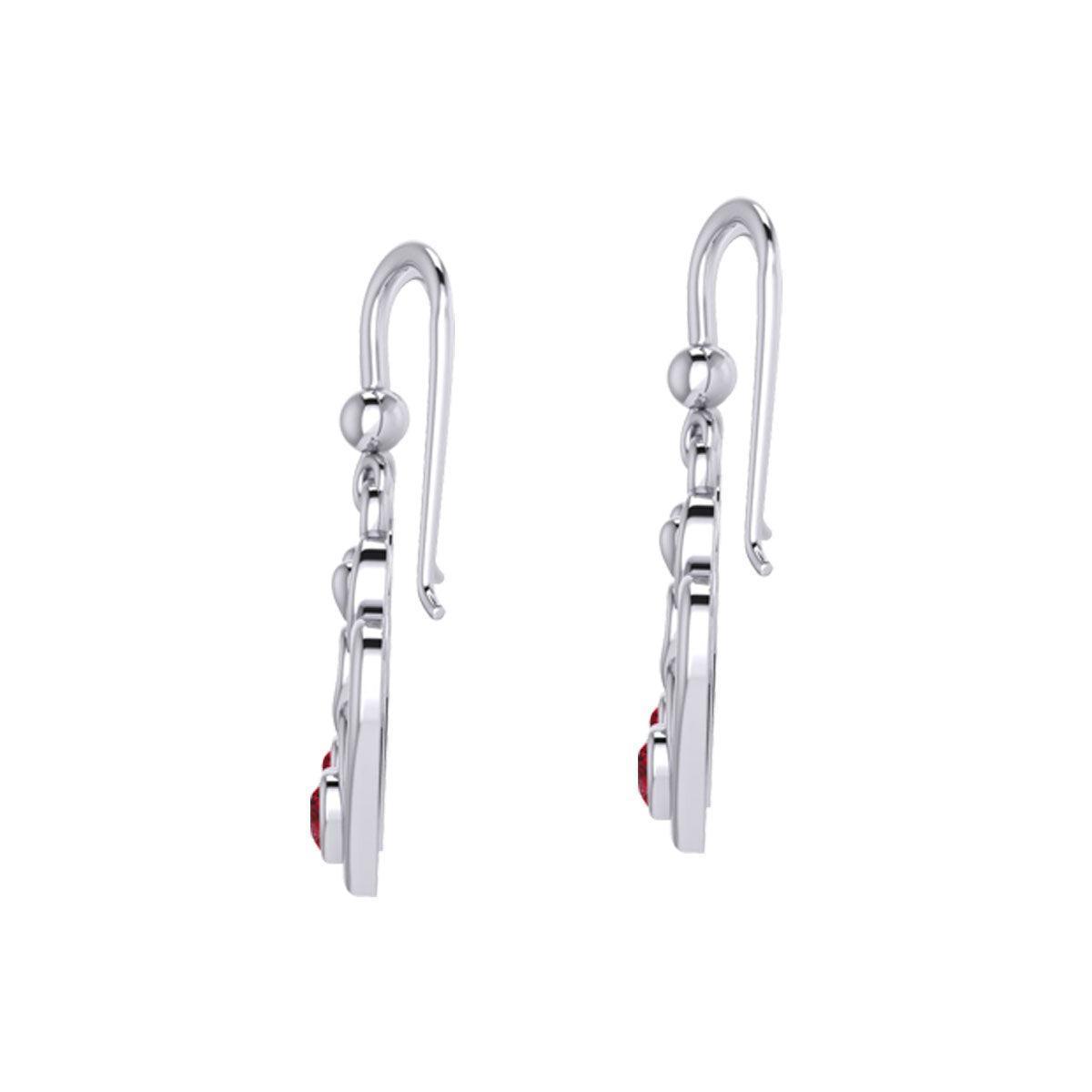 Gemstone Elegance Eternal Goddess Love Sterling Silver Immortal Love Earrings by Peter Stone TER2184
