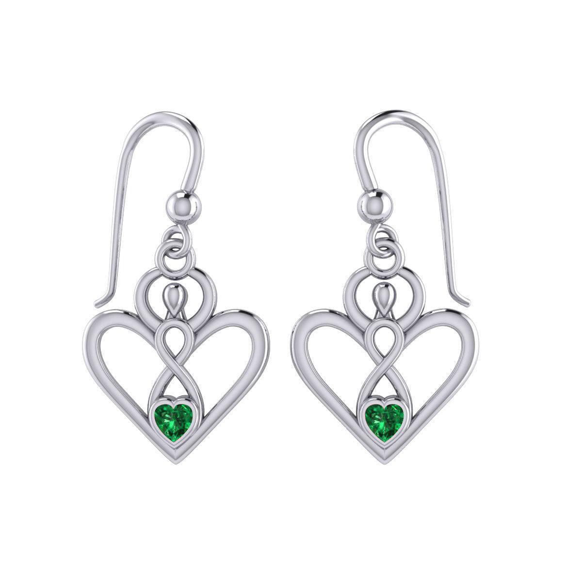 Gemstone Elegance Eternal Goddess Love Sterling Silver Immortal Love Earrings by Peter Stone TER2184