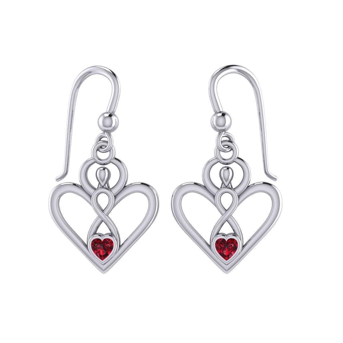 Gemstone Elegance Eternal Goddess Love Sterling Silver Immortal Love Earrings by Peter Stone TER2184