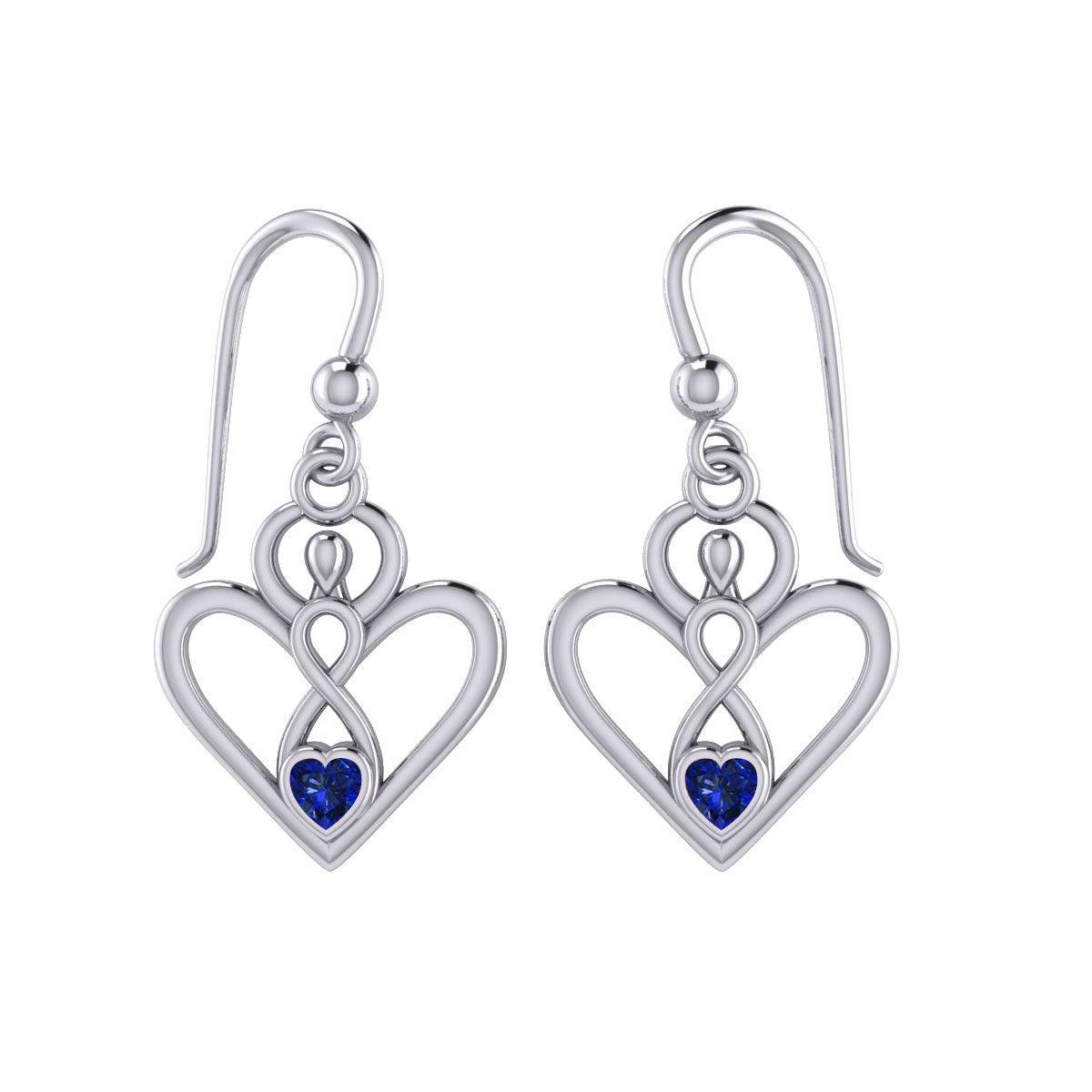 Gemstone Elegance Eternal Goddess Love Sterling Silver Immortal Love Earrings by Peter Stone TER2184