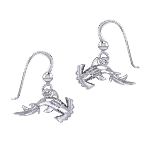 Hammerhead Shark Silver Earrings by Peter Stone TER2188 - peterstone.dropshipping
