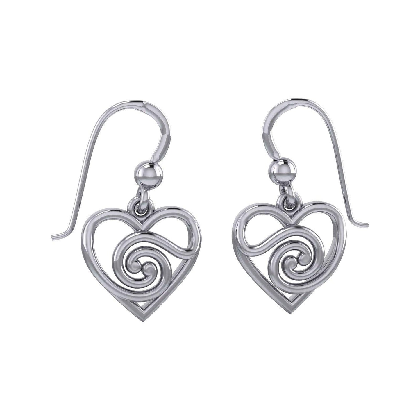 Spiral of growth, evolution, and progression. Its continuous, winding form suggests ongoing development and expansion sterling silver Earrings by Peter Stone Jewelry TER2191 - Wholesale Jewelry